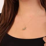 9 karaat ketting met hanger eenhoorn voor dames