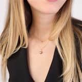 9 Karaat ketting met hanger knoop met parel