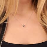 9 karaat ketting met hanger knoop wit voor dames