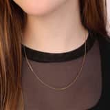 Halskette aus 375 Gold mit Gourmet-Gliedern und Diamantschliff