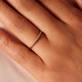 14 Karaat geelgouden ring met 11 diamanten 0,06ct