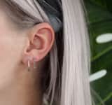 Ohrringe aus 925 Silber, gedreht, Bali, 12 mm
