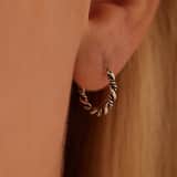 Ohrringe aus 925 Silber, Bali, 14 mm