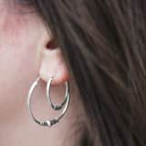 Ohrringe aus 925 Silber, Bali, 30 mm