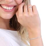 Armband aus 585 Weißgold mit Diamant (0,42 ct)