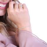 Armband aus 585 Gelbgold mit Diamant (0,49 ct)