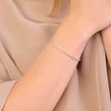 14 Karaat witgouden tennisarmband met diamant0,49ct