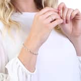 Armband aus 585 Weißgold mit Diamant (0,25 ct)