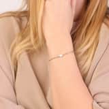 Armband, 585 Gelbgold, mit Diamanten 0,06 ct