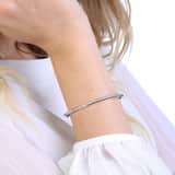 Armband aus 585 Weißgold mit Diamant (0,16 ct)