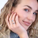 Zilveren ring rond turquoise Bali
