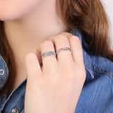 Zilveren ring blad Bali