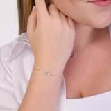 Zilveren armband hart met zirkonia
