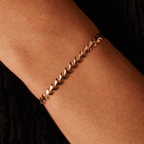 Vergoldetes Silberarmband Herz-Glied