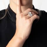 Zilveren ring breed met zirkonia