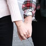 Goudkleurig byoux armbandje met hartje