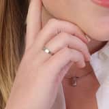 Ring, 925 Silber, matt/glänzend, mit Zirkonia