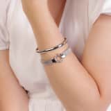 Silberarmband „Popcorn“, breit 8 mm