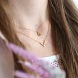 Zilveren goldplated letterhanger voor dames