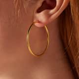 Zilveren goldplated oorringen voor dames