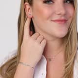 Zilveren tennisarmband kristal black diamond