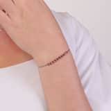 Armband, 925 Silber, Kristall, Indian Pink