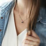 Schmuckset, 925 Silber, Kristall, Indigolith