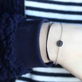 Zilveren blackplated bangle voor dames