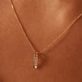 Halskette, 585 Gelbgold, mit Diamant 0,01 ct