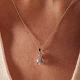 Halskette & Anhänger, 925 Silber, mit Zirkonia