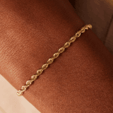 14 Karaat geelgouden armband koord