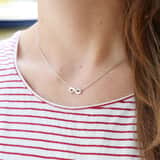 Kette in 925 Silber mit Charms Infinity mit Zirkonia