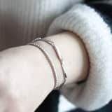 Armband, 925 Silber, matt/glänzend