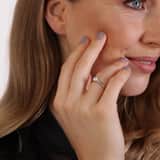 9 Karaat ring solitair met zirkonia