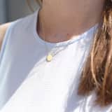 Kette aus 375 Gold mit Anhänger, rund, 1 cm