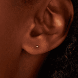 Ohrringe aus 375 Gold, Kugel, 2 mm