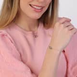 Set mit Halskette und Armband aus 925 Silber, Scheiben