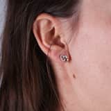 Set mit Halskette und Ohrringen aus 925 Silber, Herzen mit Zirkonia