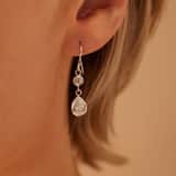 925 Silber-Ohrringe Tropfen mit Zirkonia