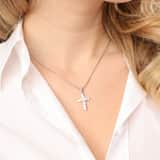 Anhänger aus 925 Silber, Kreuz mit Zirkonia