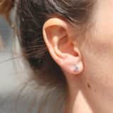 Ohrringe, 925 Silber, Zirkonia