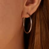 Zilveren oorringen 30mm voor dames