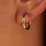 925 Silber Ohrringe, 15 mm