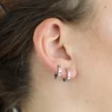 Bearbeitete Ohrringe aus 925 Silber