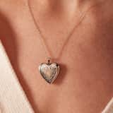 925 Silber Medaillon, Herz