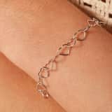 925 Silber Armband mit Herzglied