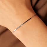 Gerecycled zilveren armband slangschakel