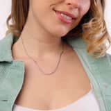 Gerecycled zilveren ketting gourmet schakel voor dames