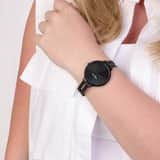 Donna Mae Uhr mit schwarzem Meshband