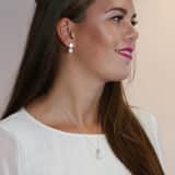 Bijoux zilverkleurige ketting met hanger voor dames